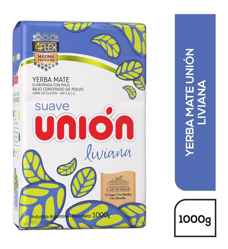 Imagen 1 de 1 de Yerba Mate Unión Liviana 4flex 1kg