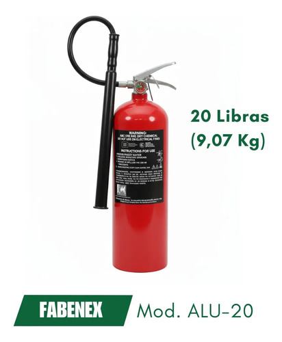 Extintor Fabenex Alu-20 Tradicional Co2 20l