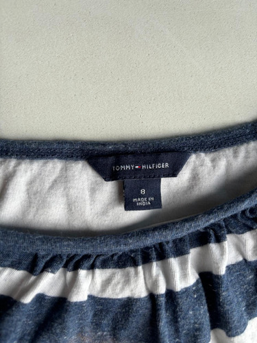 Vestido Tommy Hilfiger Para Nena Rayado Azul Y Blanco (Usado)