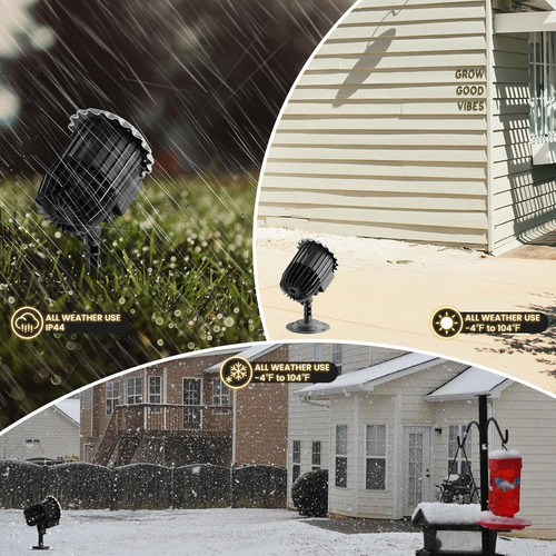 Luces De Proyector De Copo De Nieve De Navidad, Luces Led Di