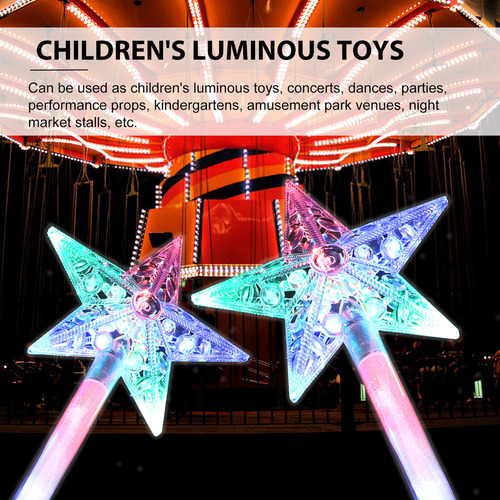 Varita Luminosa Con Forma De Estrella Luminosa Para Niños, P