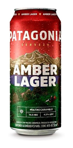 Cerveza Patagonia Amber Lager Lata 473ml Pack X6 