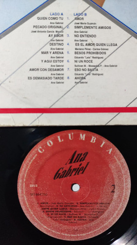Ana Gabriel Coleccion Estelar Lp Import Muy Raro D Coleccion (Usado)