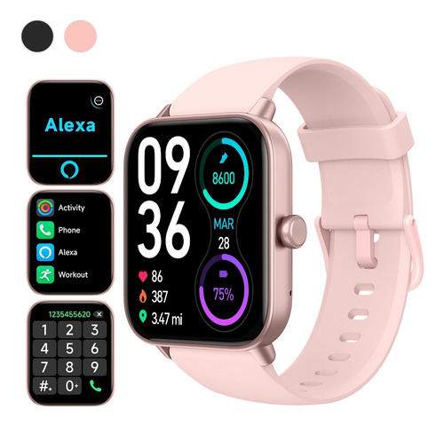 Smartwatch Mujer Hombre Reloj Inteligente Bt Llamadas Alexa