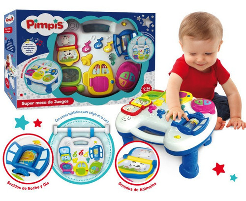 Pimpis Bebe Super Mesa De Juegos Luces Melodias Kreker 3629