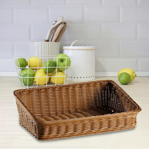 Cesta De Pão Imitação Rattan Cesta Decoração Cesta De
