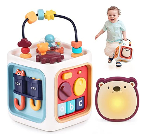 Iplay, Ilearn 6 En 1 Baby Activity Cube, Infant Busy Learnin