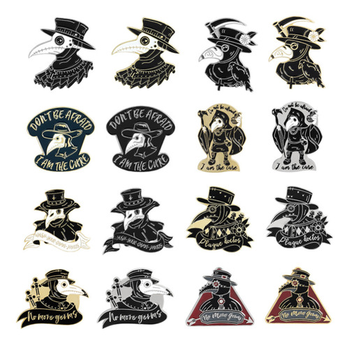 Broche Nurse Jewelry Plague Doctor, 10 Unidades