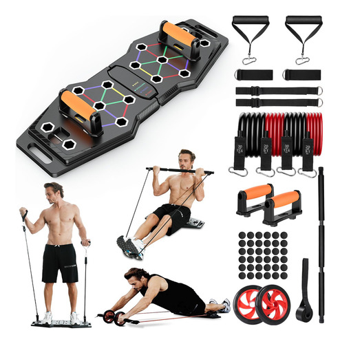 Foldable Push Up Board, 25-in-1 Multifunction Home Workout E