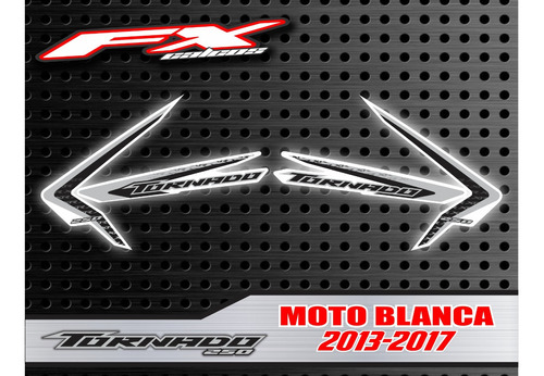 Calcos Opcionales Honda Tornado Xr 250 Desde 2013 Fxcalcos2