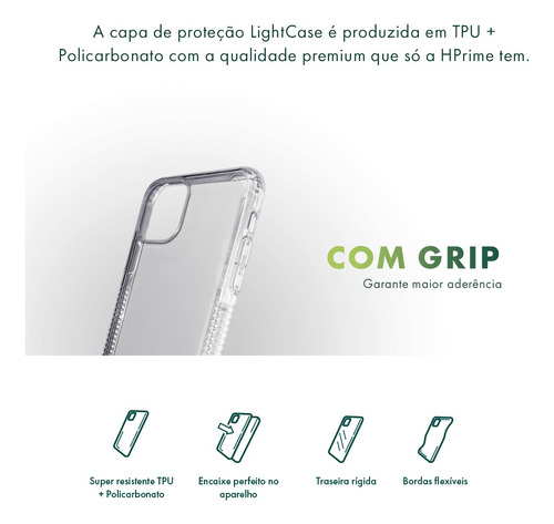 Imagem 3 de 4 de Capa Hprime Lightcase Com Grip Para iPhone 12 / 12 Pro