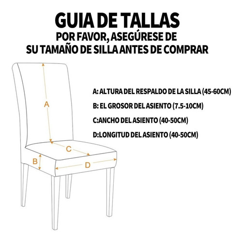 Kit Protector 4 Fundas Sillas Altas Comedor Elastica Oficina