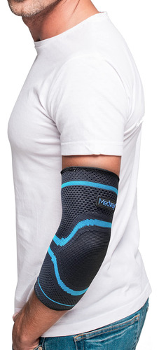 Codera Elástica Deportiva Premium Color Negro Azul