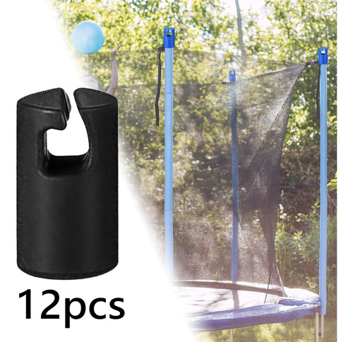 Funda Para Trampolín, Tapas Para Postes, Negro 12 Piezas