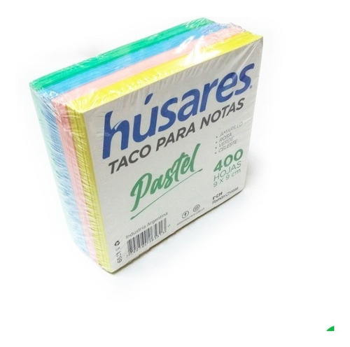 Taco Para Notas Pastel Husares 9 X 9 Cm 400 Hojas - 6531