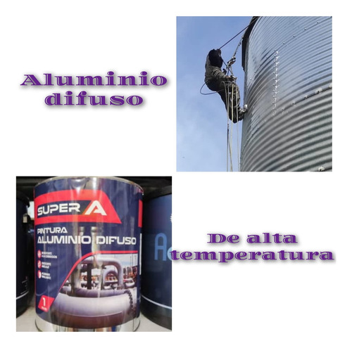 Pintura De Alta Temperatura, Esmalte Aluminio Difuso. Galón