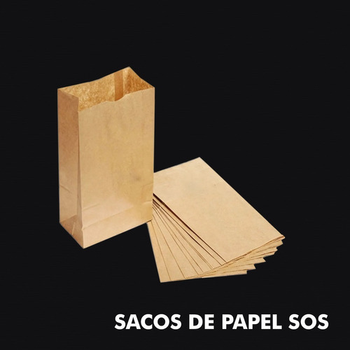 300 Saco Sos Papel Semi Kraft Mix 3kg Pp Mini Liso Delivery