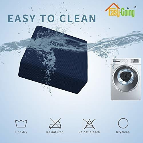 Funda Elastica Para Sillon Taburete Tamaño Mediano Azul