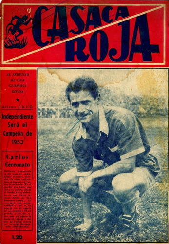 Revista Casaca Roja De Independiente, 10/7/1953 Vs España (Usado)