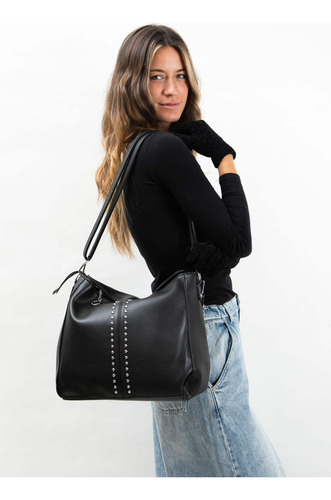 Cartera La Chapelle Con Tachas En Flotter Correas Extraibles Rojo Lisa Níquel Rojo
