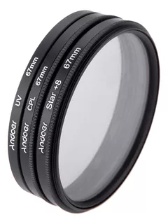 Filtro De 8 Pontos Com Kit Lens Filter Case Cpl Dslr Canon F