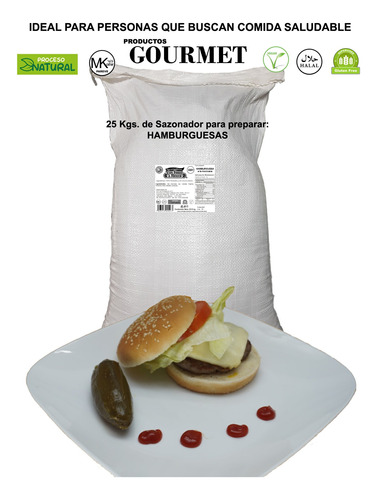 Sazonador Para Preparar Hamburguesas 25k Con Especias Kosher