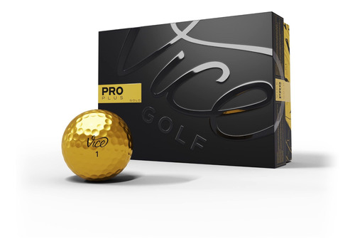 Vice Golf Limited Edition Pro Plus - Pelotas De Golf (dorado