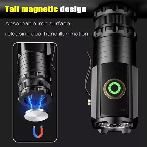 Práctica Mini Linterna Led De Carga Usb, Potente Luz Led