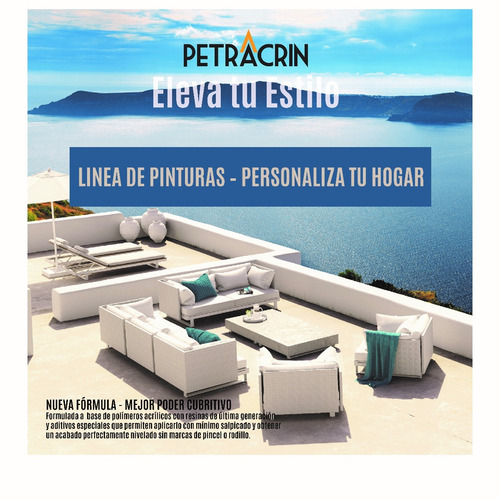 Petracrin Pintura Latex Exterior Color Azul X 1l Sin Interes