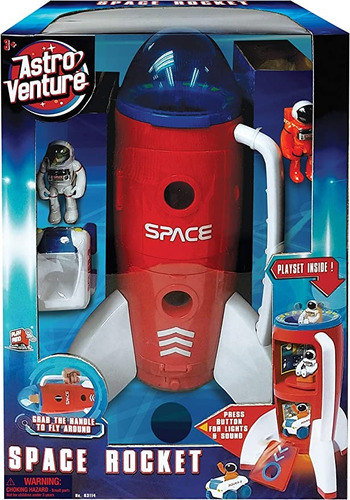 Astro Venture Cohete Espacial  Luz Y Sonido Con Figura Niños
