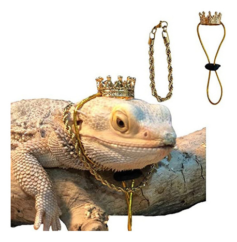 Kunbiuh Juego De 2 Collares Con Corona De Lagarto, Traje De