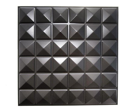 Kit de 5 pirámides negras para revestimiento de pared de PVC en 3D