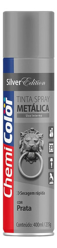 Spray Chemicolor Metalico Prata 400ml/235g.