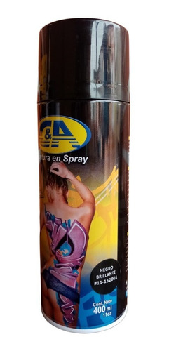 Pintura En Spray Negro Brillante #11 - C&a