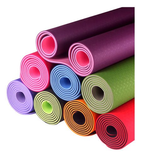 Colchoneta Fitness 6mm Mat Yoga Eco Friendly Colores Variado
