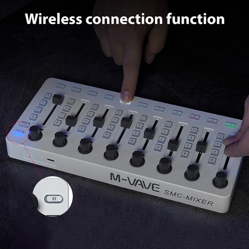 Console De Mixagem Midi Controller Midi Com 43 Botões 8 Botõ