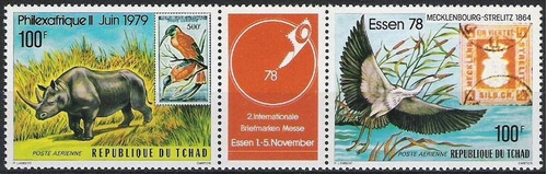 Fauna - Expo Filatélica - Chad 1978 - Serie Mint