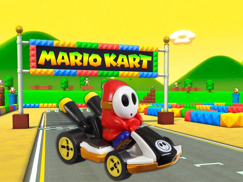 Trolley Mario Kart Hot Wheels 1:64 - Mattel Gbg25 Color Shy Guy Standard Kart