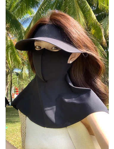 Máscara De Protección Solar Facemini Hat Ice Silk, 2 Unidade