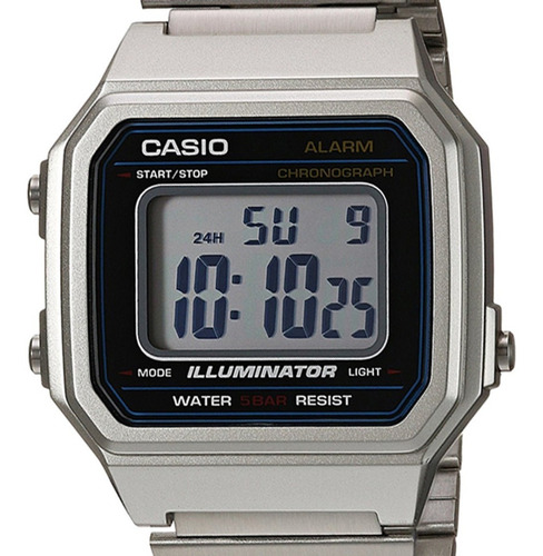 Casio Vintage Plata Reloj De Acero Inoxidable B650wd-1acf