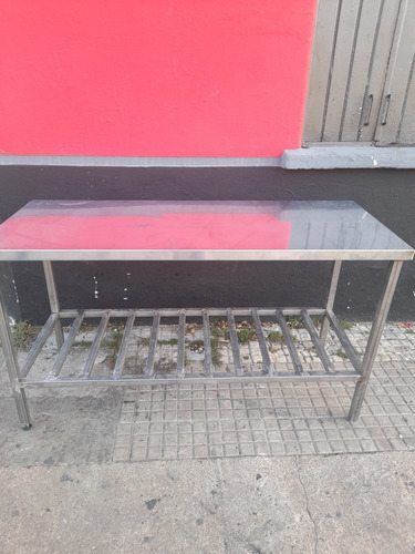 Mesa En Acero Inox De 1.60x60x90 Alto Nueva Ok