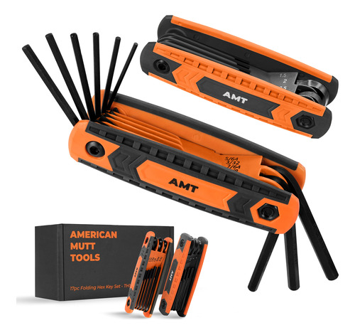 American Mutt Tools Juego De Llaves Allen Plegables De 17 Pi