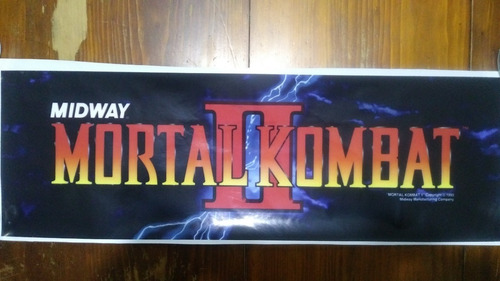 Imagen 2 de 2 de Vinilo Marquesina Arcade Mortal Kombat 2