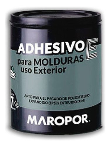 Adhesivo Para Molduras De Exterior Marca Maropor X 1,7 Kgs.