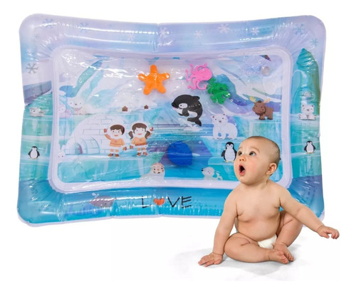 Alfombra Agua Juego Antigolpes Bebe Gimnasio Didáctico Polar