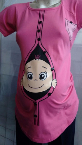 Blusón Especial De Maternidad Ajustable Modelo Botón