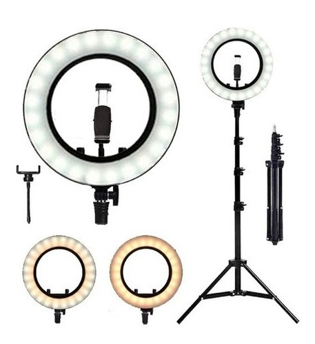 Ring Light Iluminador Led Celular 26 Cm Tripé Live Foto Pro