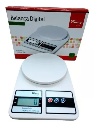 Balança Digital De Precisão Cozinha 10kg Nutrição E Dieta Capacidade máxima  10 kg Cor Branca