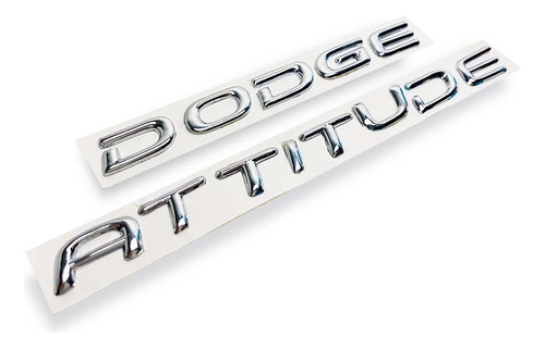 Par De Emblemas Dodge Attitude Letras Cromadas