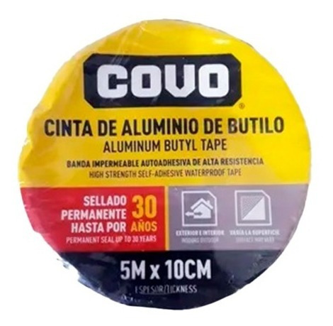 Cinta Tapa Goteras De Aluminio De Butilo - 10cm X 5m